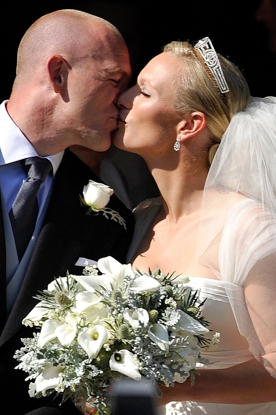 Zara and Mike on their wedding day