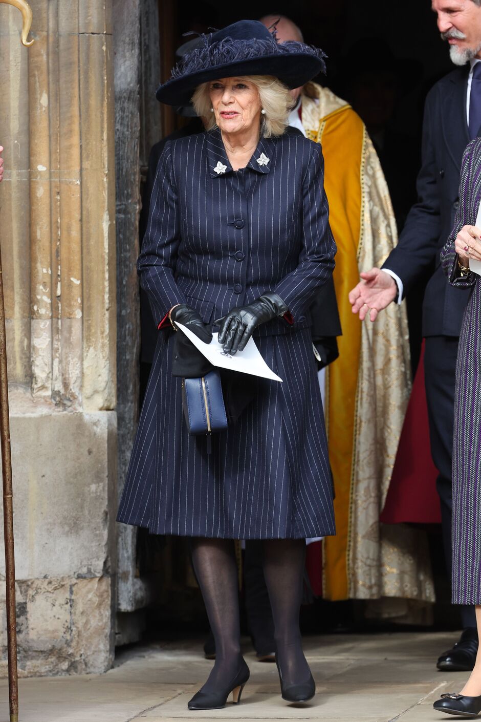 Queen camilla in navy blue