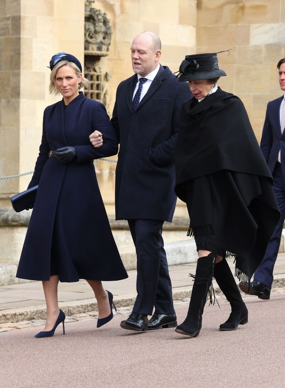 Zara Tindall walking with mike