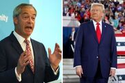 nigel farage donald trump golf kamala harris us election latest