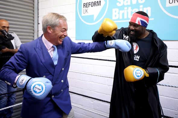 Nigel Farage Visits Boxing Club On Final Day Of Election Campaign