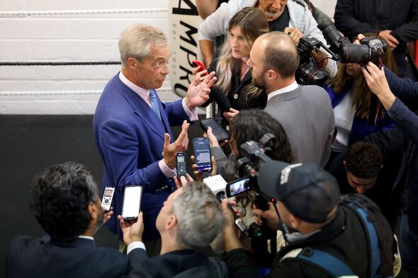 Nigel Farage Visits Boxing Club On Final Day Of Election Campaign