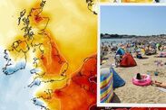 uk hot weather maps heatwave forecast latest