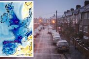 uk cold weather maps pinpoint areas snow