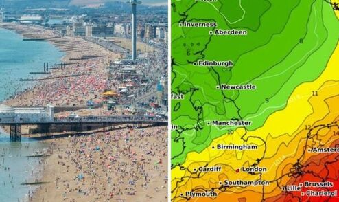 weather maps dark red heatwave uk europe