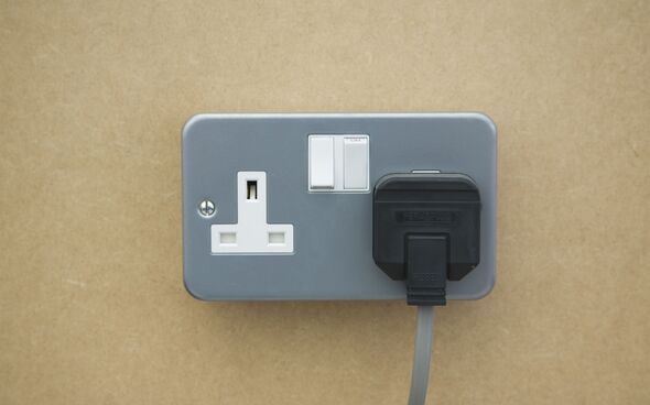 Wall mounted two plug socket