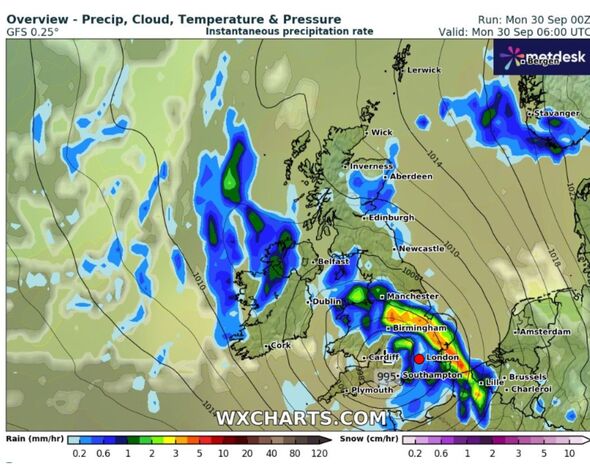 UK rain forecast