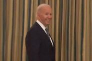 biden smile trump political prisoner question White House