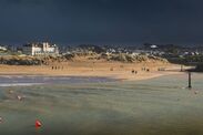 pretty seaside town bude cornwall 