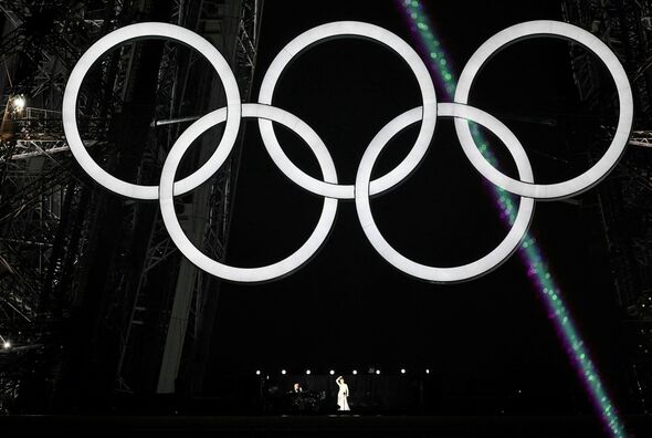 Celine Dion performed inside the Eiffell= Tower 