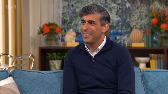 Close up of Rishi Sunak on This Morning