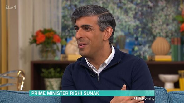 Close up of Rishi Sunak on This Morning