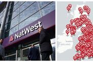 Mapped UK bank branch closures