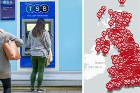 bank branches closing uk map