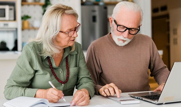 A couple doing their finances