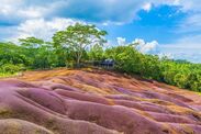 african country hike with rainbow