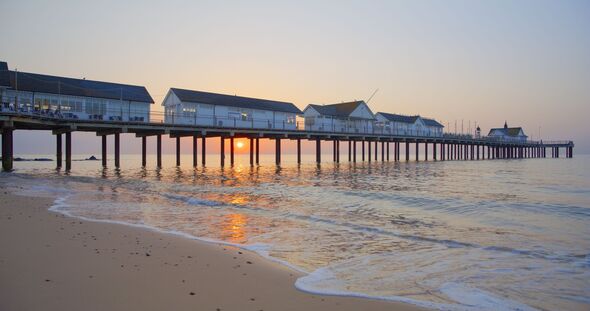 Dawn at Southwold Pier, Suffolk, England.