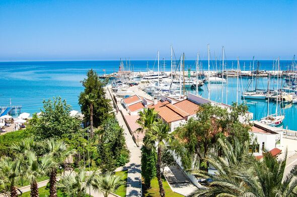 Marina and yachts in Kemer city - Turkey