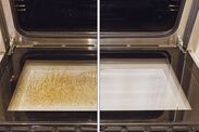 how to remove grease stains oven glass door