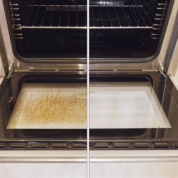 how to remove grease oven glass door