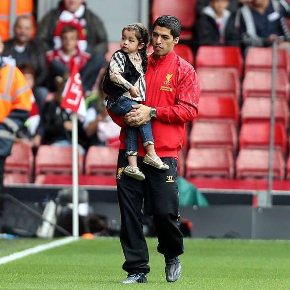 Luis Suarez was at Anfield to see Liverpool win 1 0 against Stoke