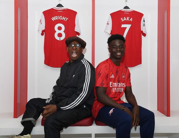 Ian Wright and Bukayo Saka