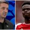 Arsenal news Gary Neville Bukayo Saka Man City