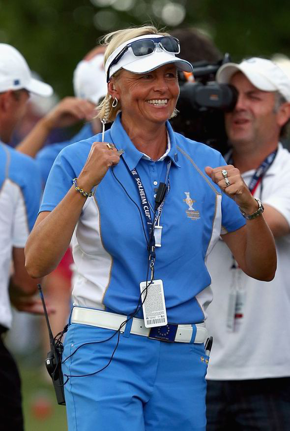 liselotte neumann, europe, win, solheim cup, america, victory, charley hull, jodi ewart shadoff