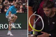 Paris Masters Corentin Moutet Ben Shelton racket smash