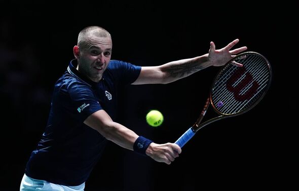 Great Britain's Dan Evans during the Davis Cup group stage finals match at the AO Arena, Manchester. Picture date: Sunday Septem