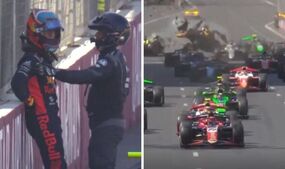 F2 crash Oliver Goethe Azerbaijan Grand Prix