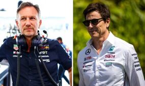 Toto Wolff Christian Horner George Russell Red Bull