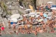 amalfi coast beach americans party boat