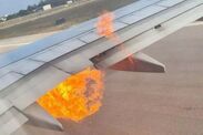 ryanair plane catches fire passengers evacuate