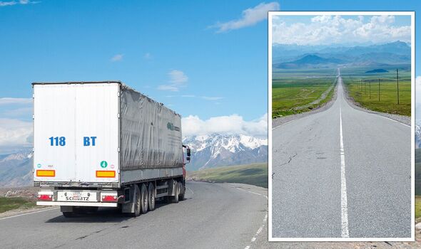 huge international highway china kyrgyzstan uzbekistan spt