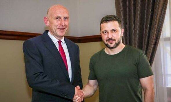 UK Defence Sec Healey with Ukrainian Pres Zelensky
