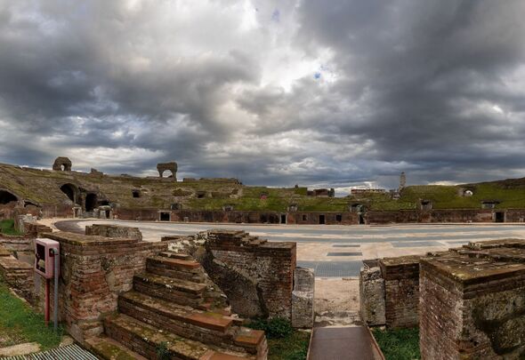 Panorama view of the ancient Amphitheatre of Capua