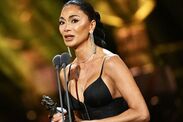 nicole scherzinger sunset boulevard olivier awards trips falls crying tears