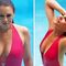 Elizabeth Hurley age sexy hot pink swimsuit photoshoot