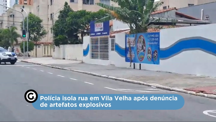 Thumbnail - A Polícia Militar isolou a Rua São Paulo, no bairro Itapuã, em Vila Velha, após denúncia de que dois possíveis artefatos explosivos teriam sido deixados na frente de uma escola particular