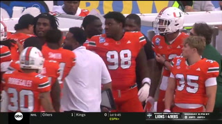 La pelea entre compañeros de los Miami Hurricanes