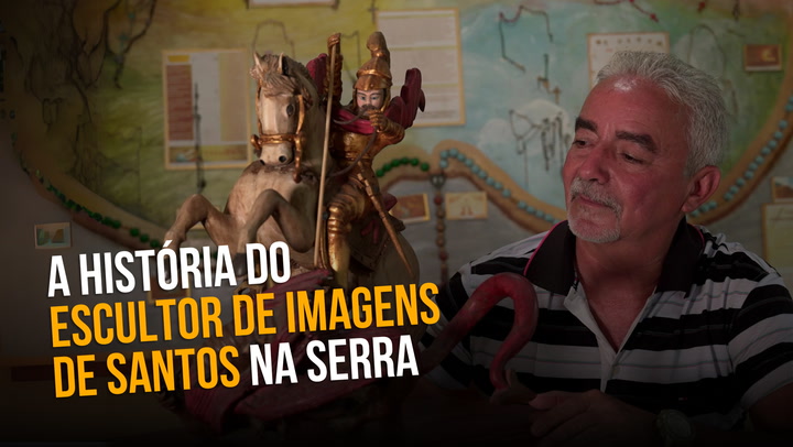 Thumbnail - Ele é guardião de uma arte e autor de esculturas que adornam igrejas no Espírito Santo e pelo país