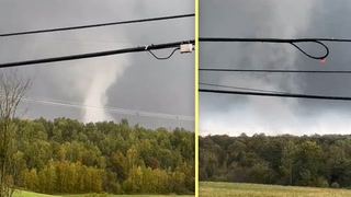 Videos catch two tornadoes touching down in Quebec