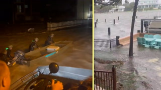 Wild videos from Hurricane Helene as it made landfall in Florida