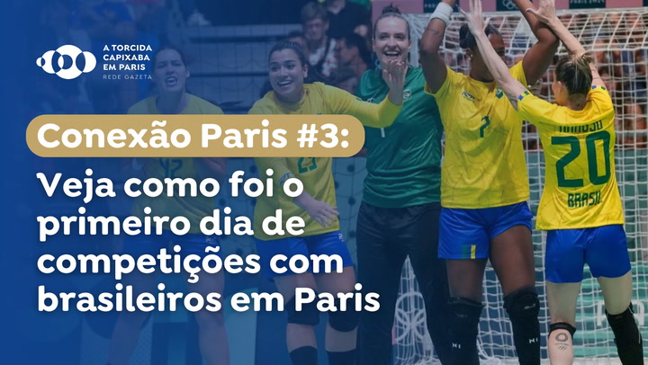 Thumbnail - O primeiro dia de competição com atletas brasileiros nas Olimpíadas chegou. E direto de Paris, Filipe Souza e Vitor Jubini acompanharam de perto o handebol feminino, que conta com a capixaba Ana Claudia Bolzan no elenco. E não é que deram sorte? Vitória maioral das meninas sobre a Espanha por 28 x19.