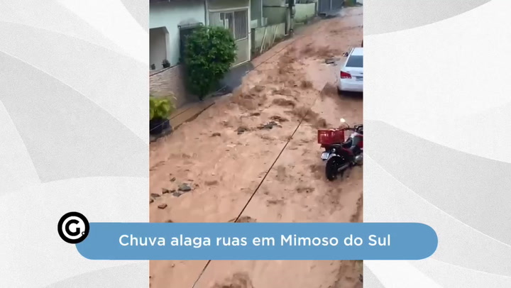 Thumbnail - Chuva forte assustou moradores em Mimoso do Sul, na tarde desta segunda-feira (23)