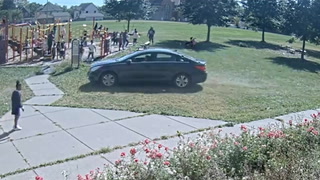 Ten-year-old boy drives stolen car through busy playground