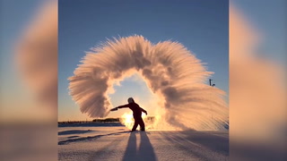 Watch: Water freezes mid-air as Canada faces -22 degree temperatures