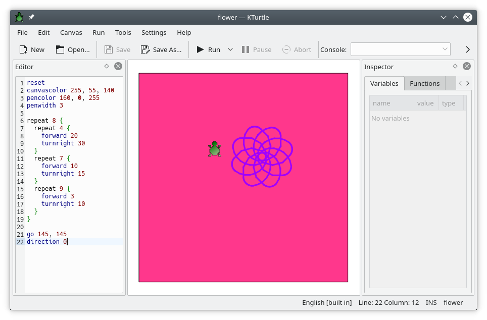 Programming in KTurtle