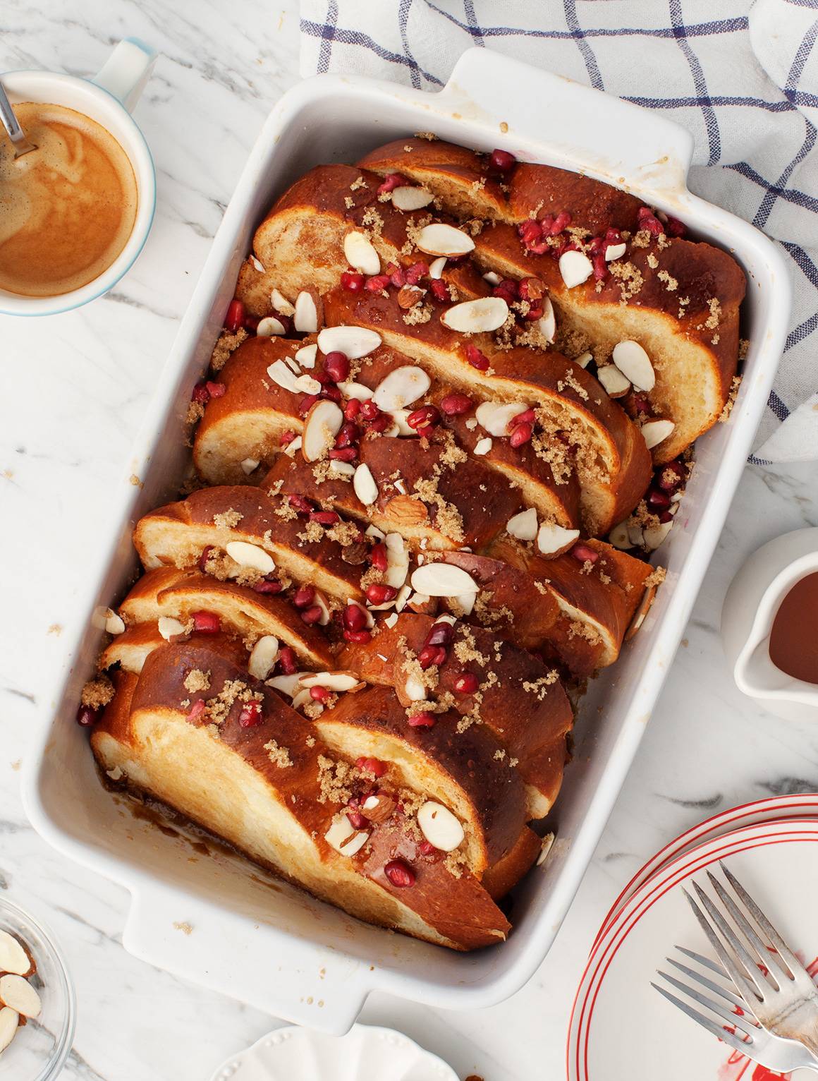 french toast bake in a baking dish